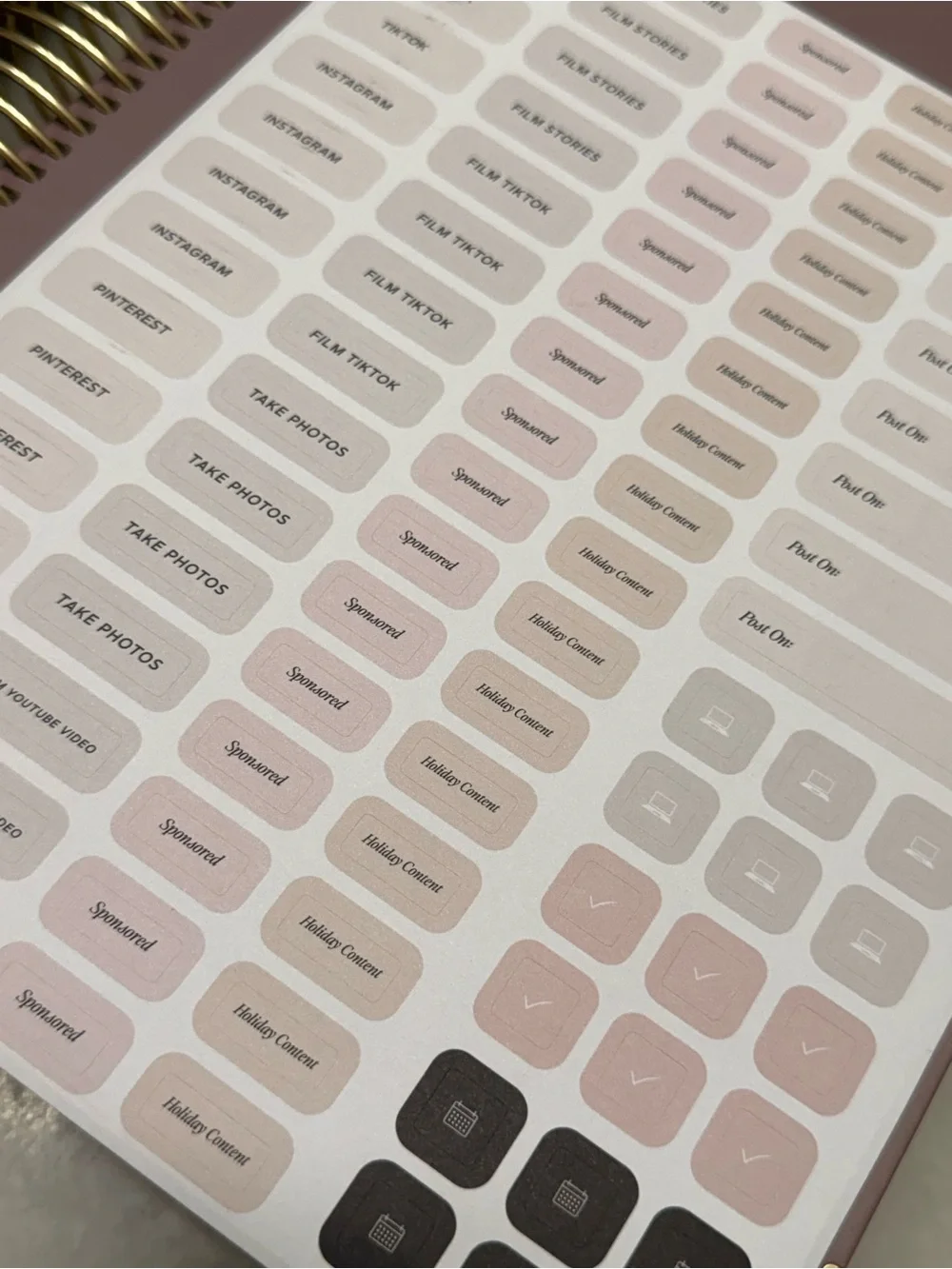The Content Creator Planner —The Dailee Neutral Taupe Journal